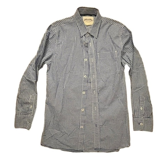 Johnnie B Boys 11-12 Long Sleeve Button Down Blue White - Picture 1 of 3